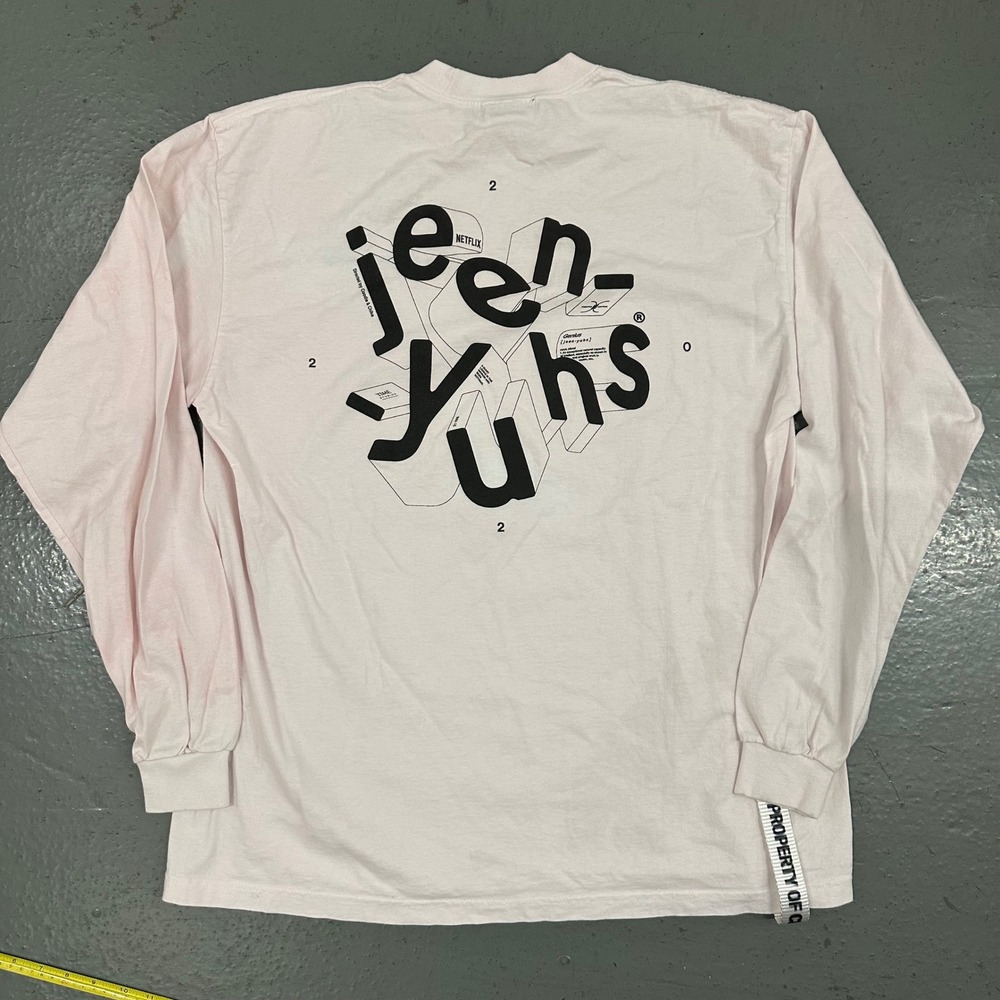 Netflix Jeen-Yuhs Kanye West Mens Long Sleeve Shirt 2XL White Preowned Graphic